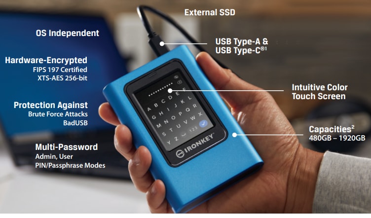 Kingston IronKey™ External SSDs, Premium Drives, & Keypads
